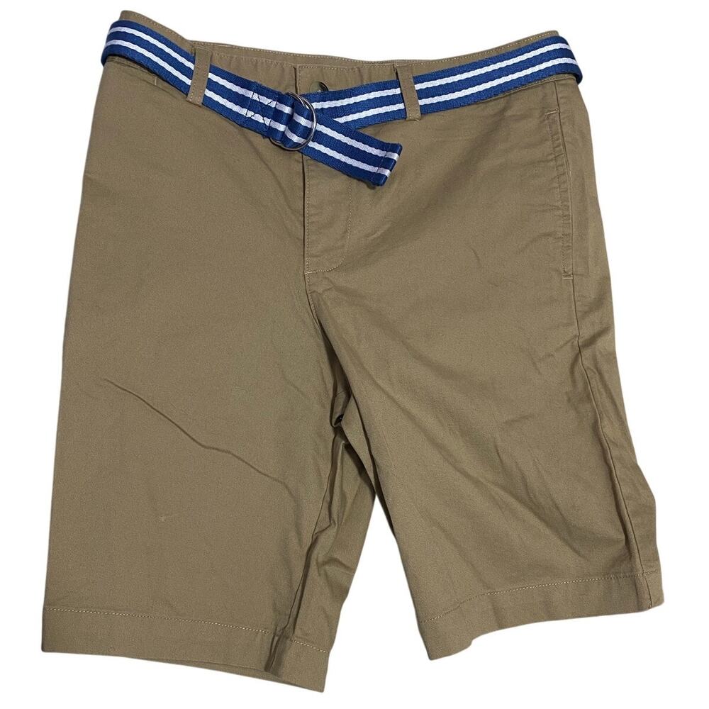 Ralph Lauren Shorts Youth Size 14 Khaki Chino Outdoors Casual Cotton with belt